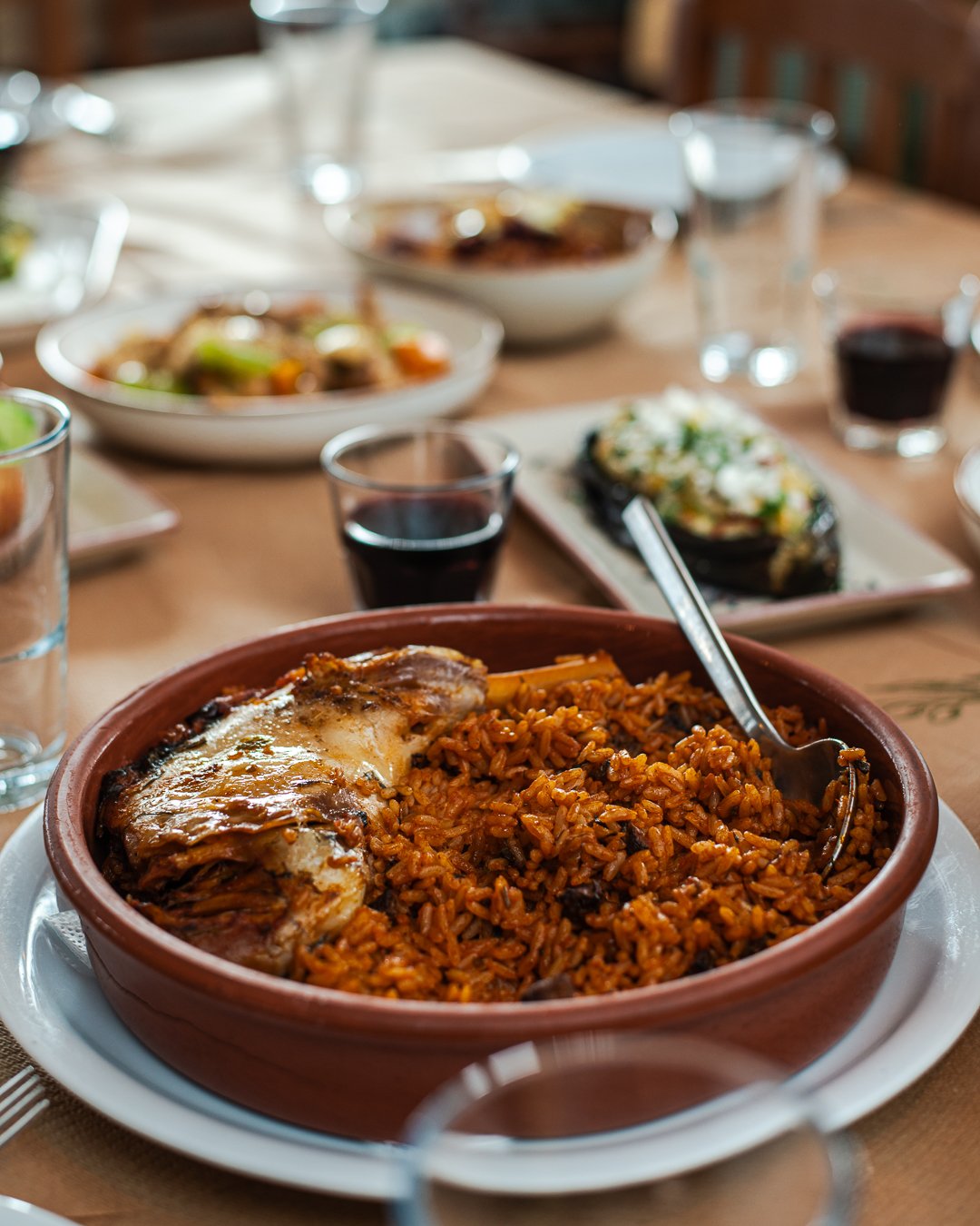 A traditional Rhodian dish at Yiarenis
