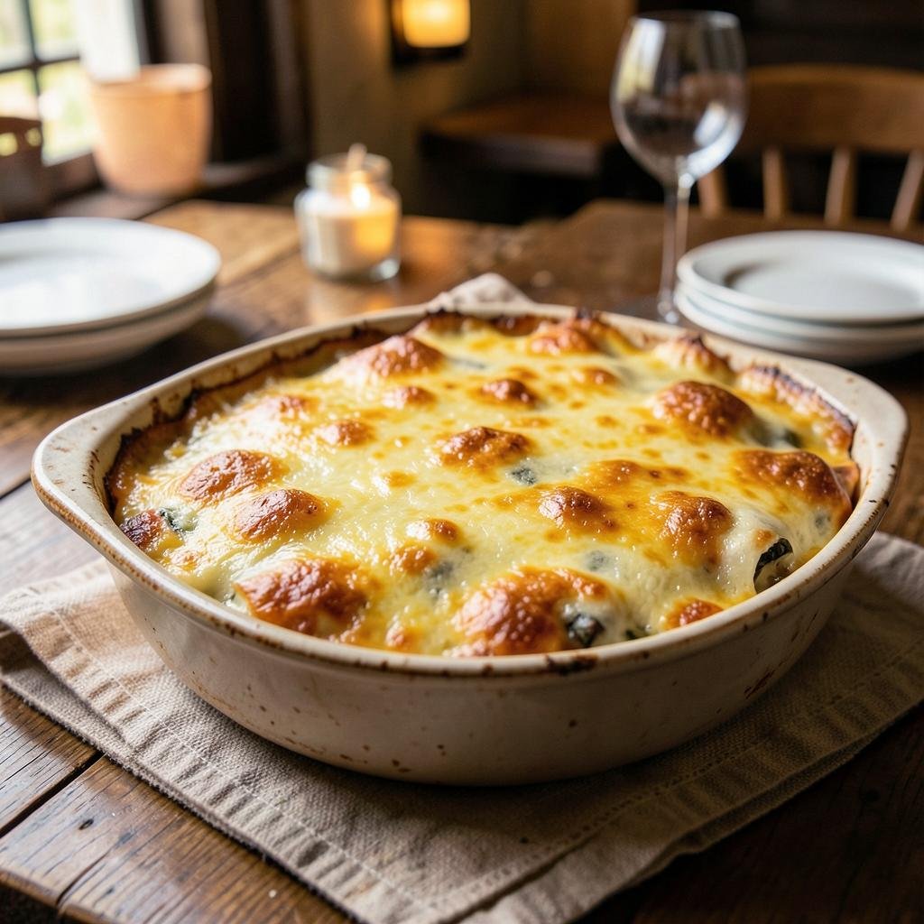 Golden baked moussaka